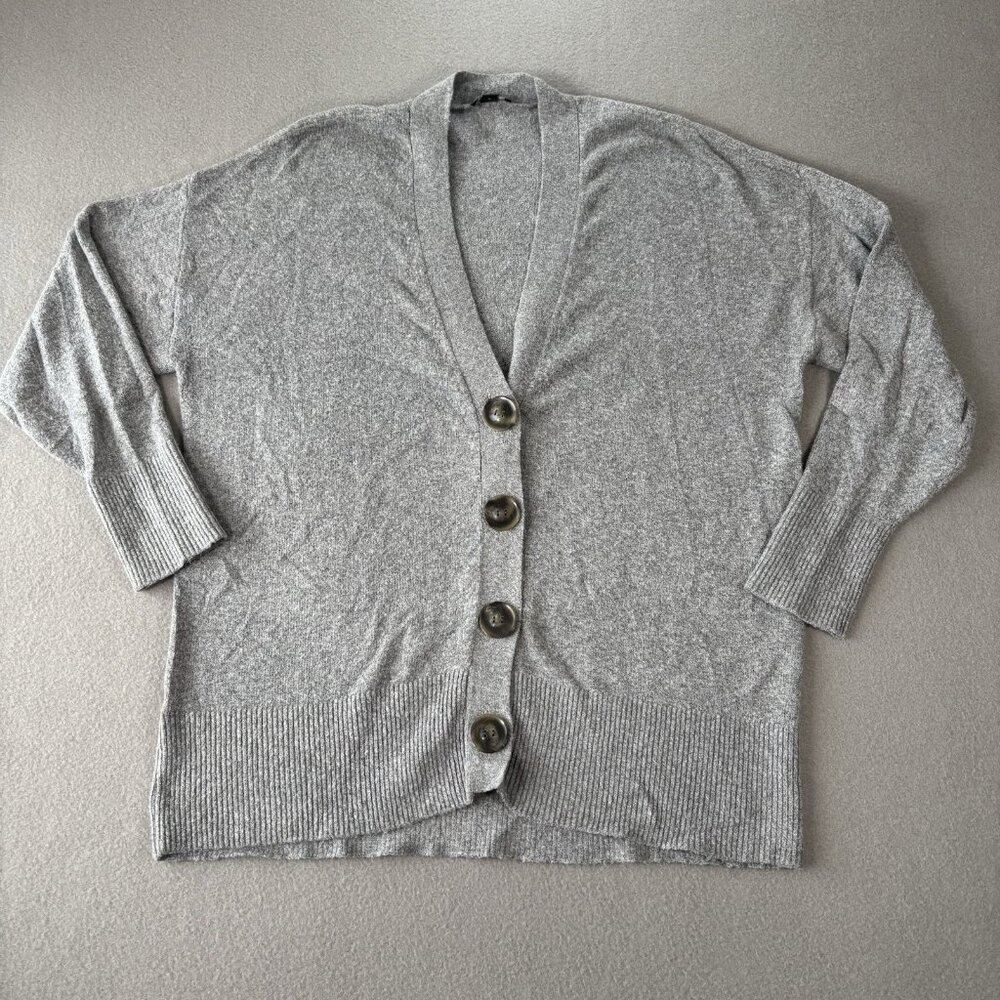 Ann Taylor Factory‎ Cardigan Sweater Womens M Button Front Knit Top Preppycore